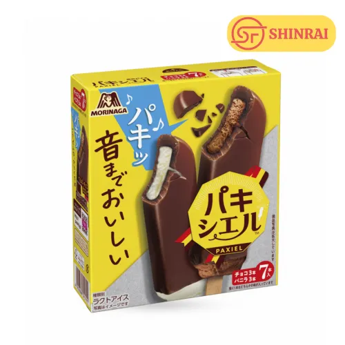 Kem Que Morinaga - Socola Giòn & Vani Mịn (hộp 7 que x 40 ml)